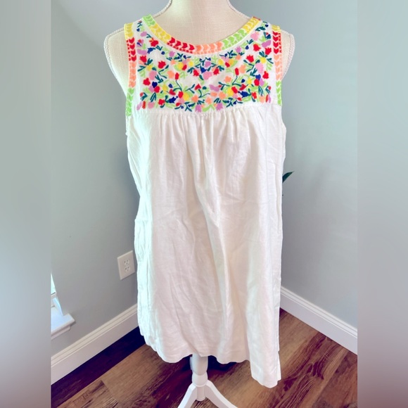 J CREW embroidered dress sz 8 - Picture 1 of 4